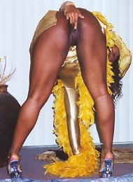 40 Year Old Patra Works Out Each Day To Keep Her Body Tight. She Likes To Wear Her Skin Tight Sexy Gold Dress That Shows Off Her Round Black Butt